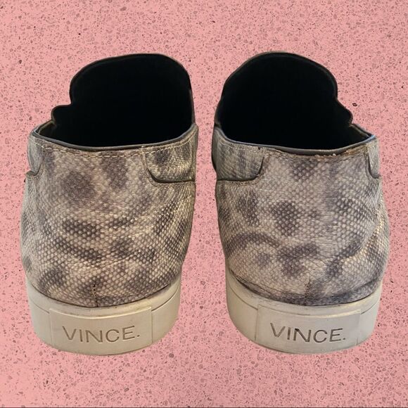 Vince Paeyre grey ombré pointed toe slip on shoes snakeskin - Picture 5 of 8